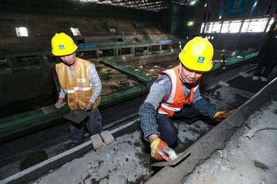 亞運三館12月底整體竣工交付，三千工人節日堅守崗位趕工機電安裝